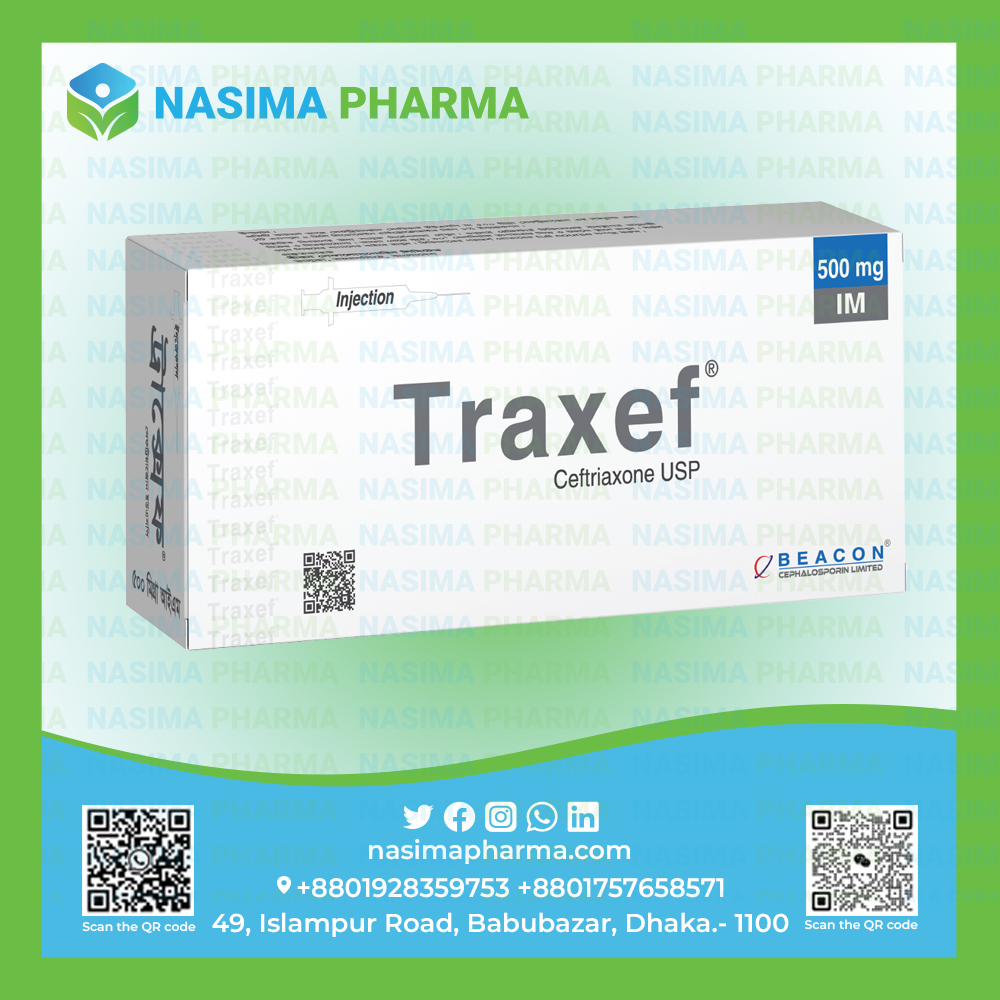 Traxef 500 mg IM   (Ceftriaxone USP)
